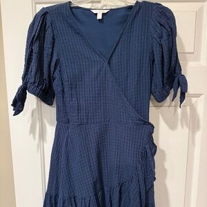 Lauren Conrad Blue Midi Wrap Dress Size Small